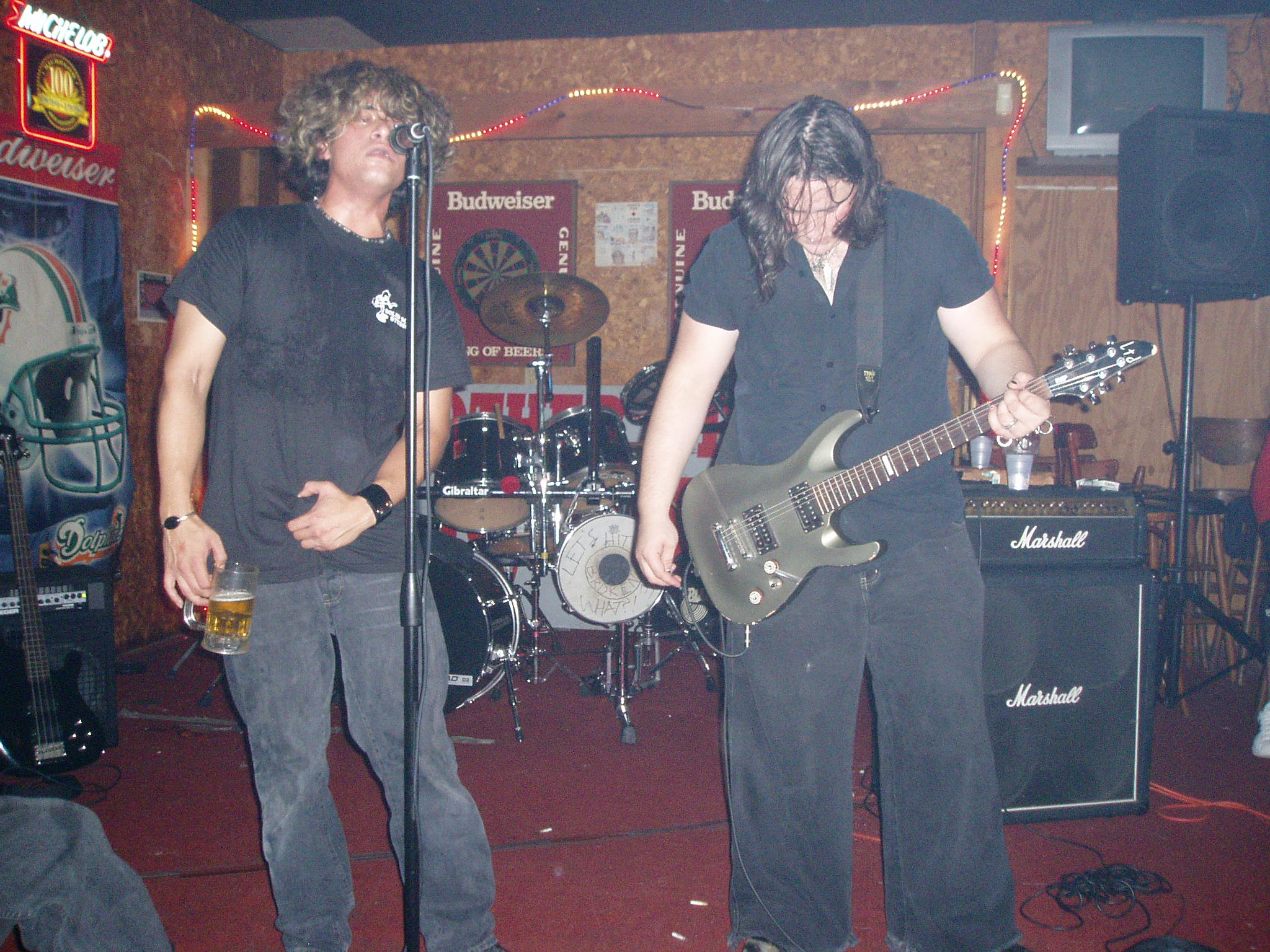 Osiris Rising performing at Mothers Pub Margate, FL - August 2003 - Michael Ibarra and Joe Arthur pictured - Photo by Sarah Dewey