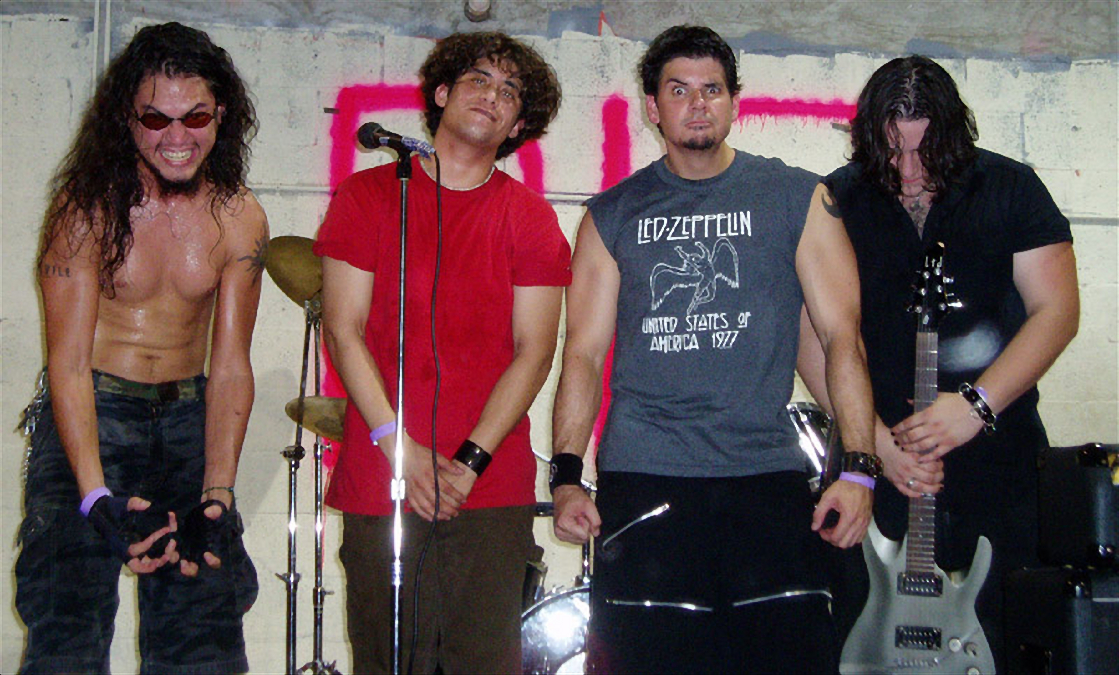 Osiris Rising - Line up after the show - Pompano Indoor Skate Park (PIS Skatepark) FL - July 11, 2003 - Photo by Jodie Bonner