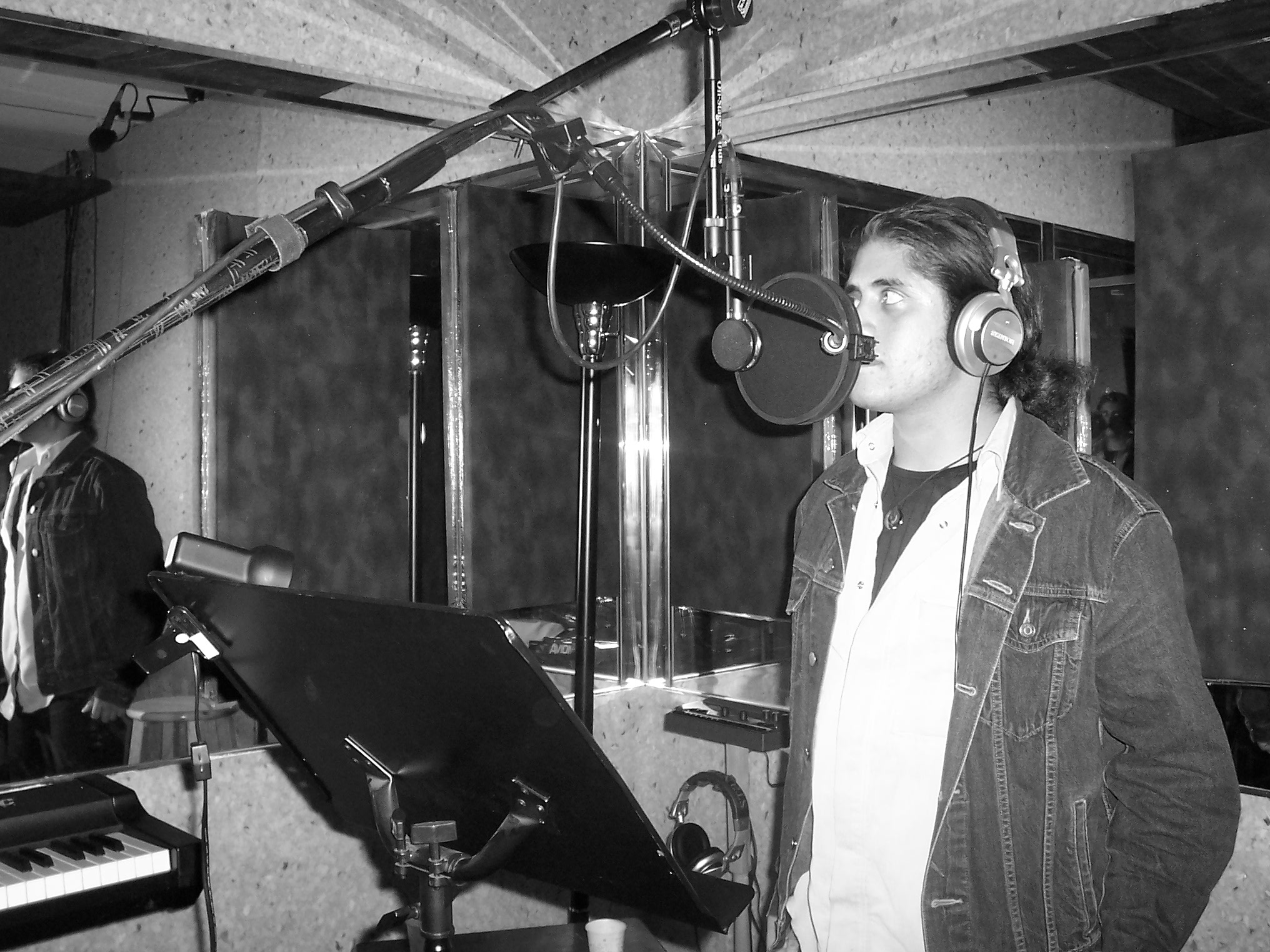 Michael Ibarra recording tracks for Diluting The Gene Pool - October 2004 - Insane Sounds Studios, Plantation, FL - Photo by Ali Harris