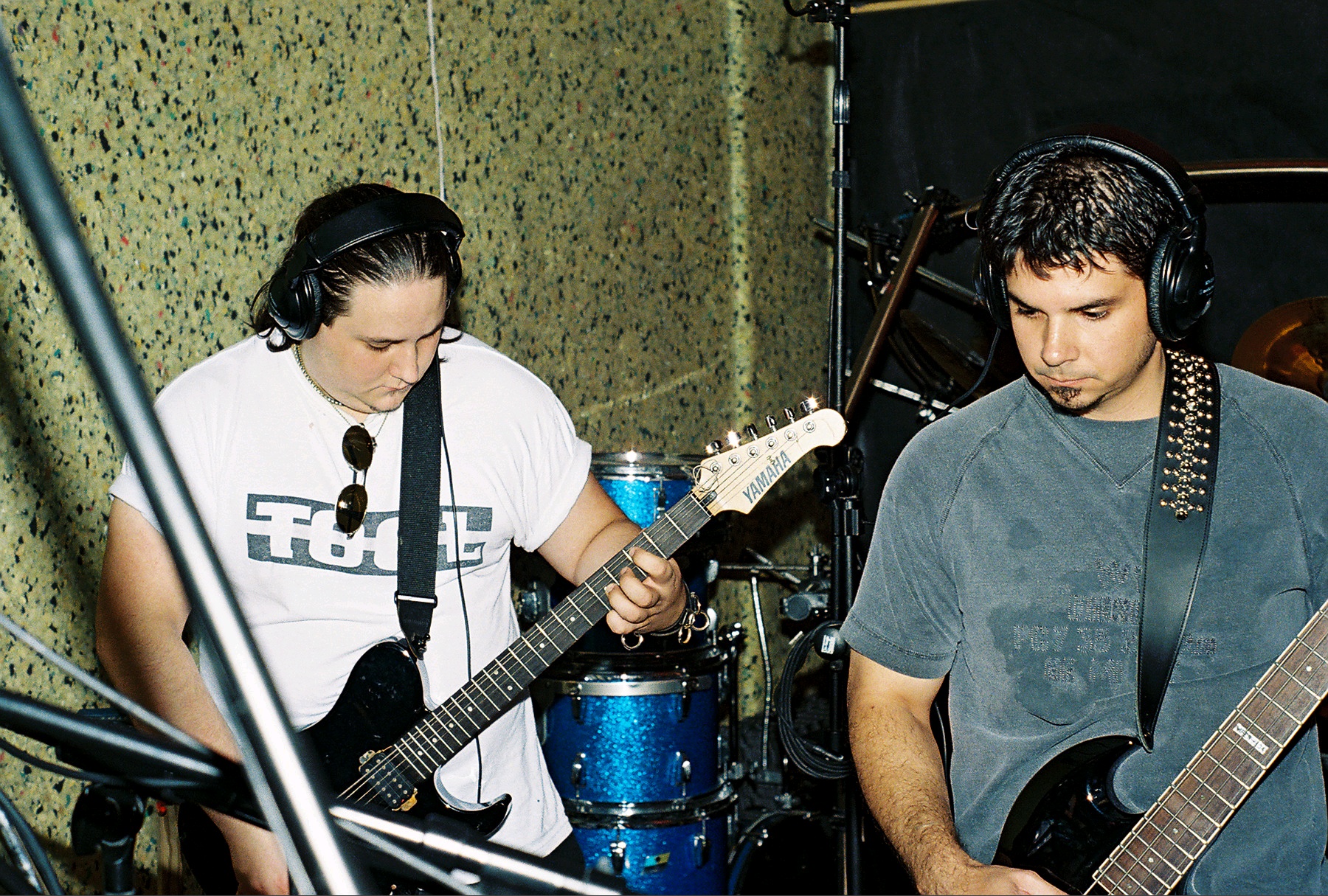 Paul Arthur and Joseph Robert Arthur recording tracks for Diluting The Gene Pool - October 2004 - Insane Sounds Studios, Plantation, FL - Photo by Ali Harris
