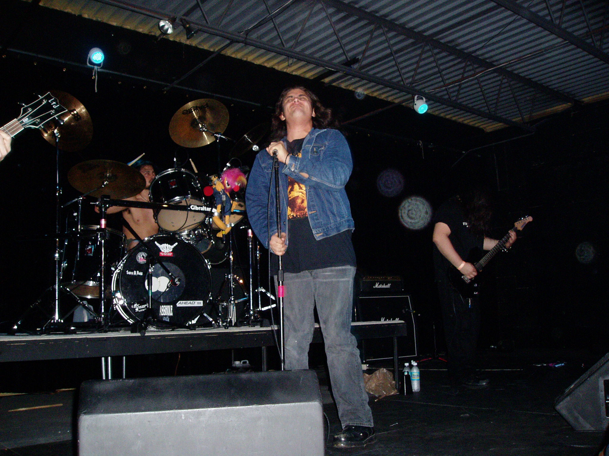 Osiris Rising in concert - Scene Sound Pompano Beach, FL - CD Release Party - July 2005 - Michael Ibarra, Brian Vorisek and Joe Arthur pictured - Photo by Ali Harris